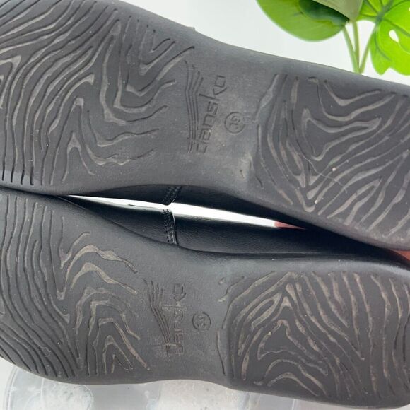 Dansko Womens Larisa Loafer Size 39 8.5 Black Leather Low Heel Slip On Work Shoe - Picture 11 of 15